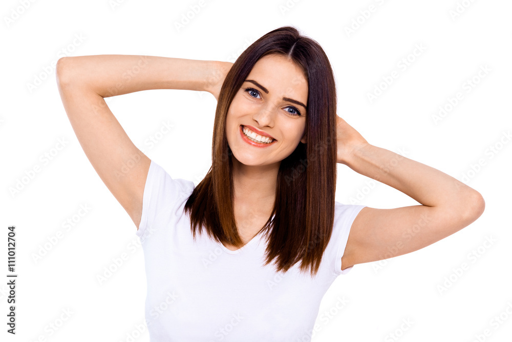 I have a dream.. Shot of an attractive young woman with her hands behind her head