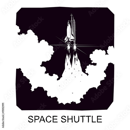 Space Shuttle, vector silhouette