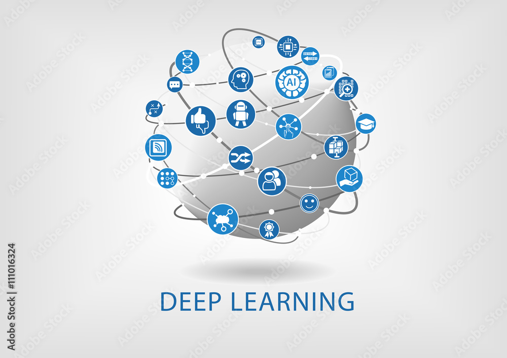 Deep learning concept as vector illustration Deep learning concept as vector illustration