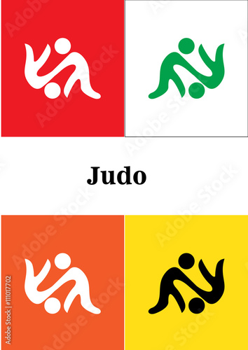 Colorful judo icon