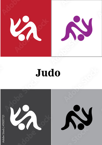 Colorful judo icon