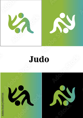 Colorful judo icon