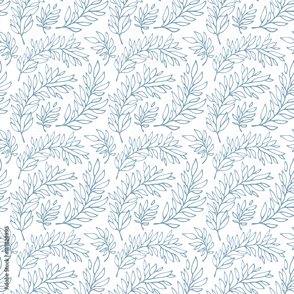 Seamless pattern decorative branches