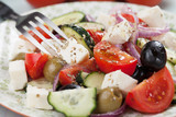 Greek salad with feta cheese