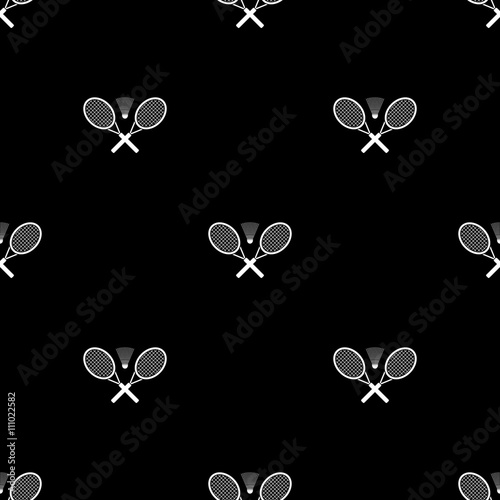Badminton vector icons. Flat style