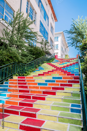 Les Escaliers colorées Rue Prunelle à la Croix-Rousse photo