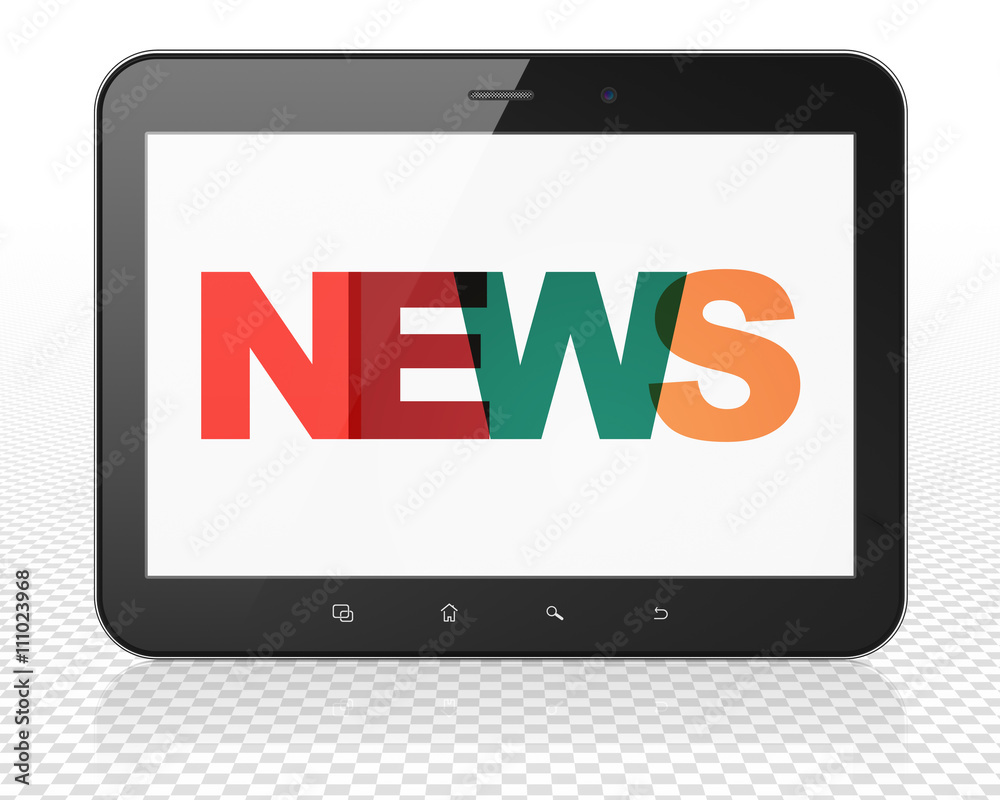 News concept: Tablet Pc Computer with News on display News concept: Tablet Pc Computer with News on display