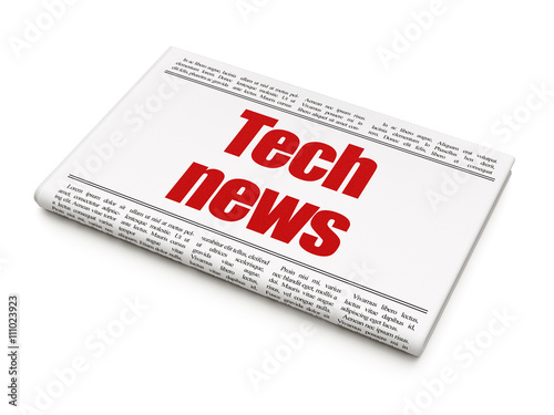 News concept: newspaper headline Tech News