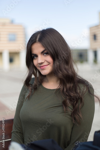 Free Download smart female college student on campus - GFXLoad