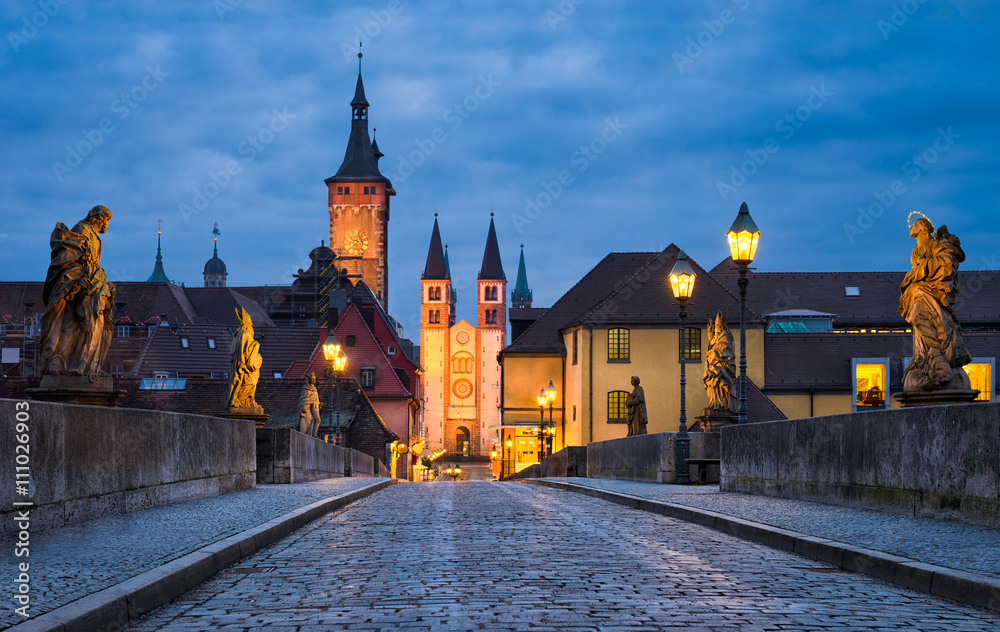 Altstadt von Würzburg, Bayern, Deutschland