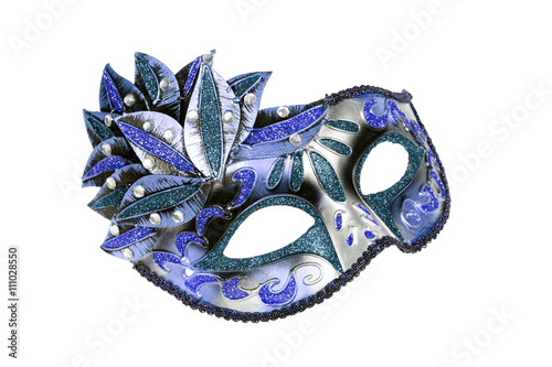 Carnival Venetian mask isolated on white background.