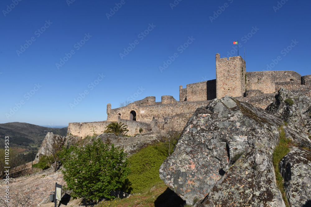 walls of Castle of Marvao, Alentejo region, Portugal