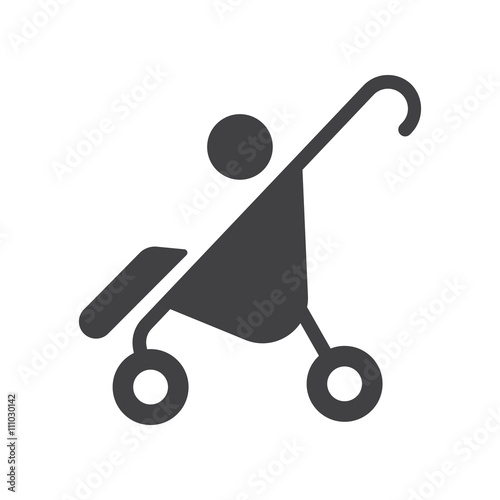 Baby carriage icon