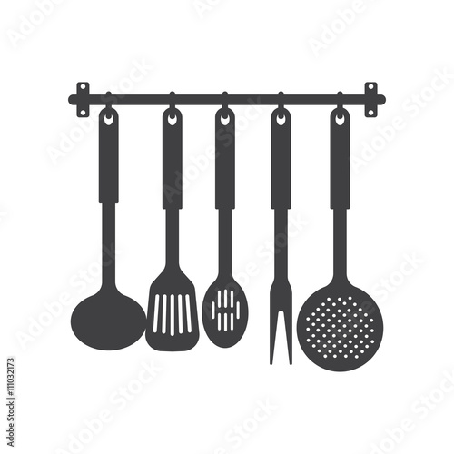 Kitchen utensils icon.