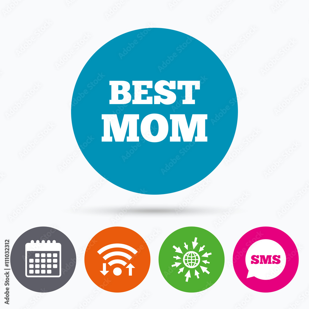 Best mom sign icon. Award symbol. Best mom sign icon. Award symbol.