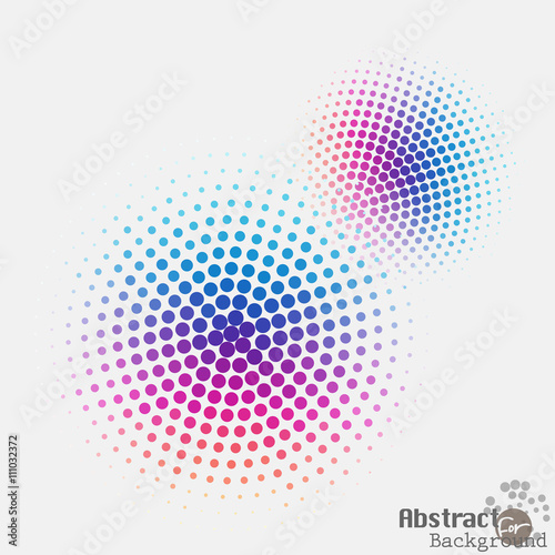 Pop art halftone spotted dotted ecircle. Pop-art vector illustra