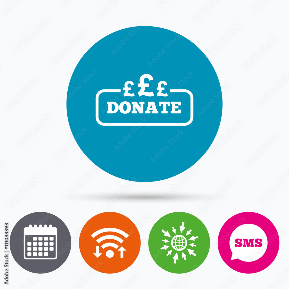 Donate sign icon. Pounds gbp symbol. Donate sign icon. Pounds gbp symbol.