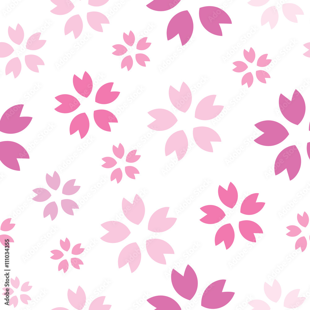 Vector floral pattern in doodle style with flowers. Gentle, spring floral background.