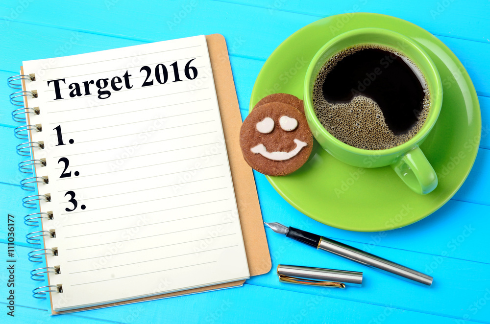The words Target 2016 The words Target 2016