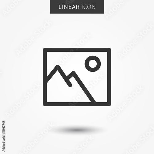 Image (picture) icon vector illustration. Isolated picture symbol.
