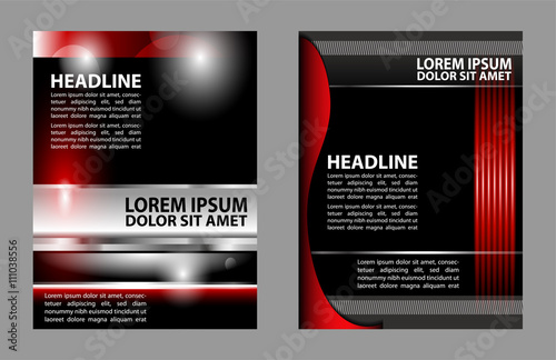 flyer and magazine cover template with orange color
