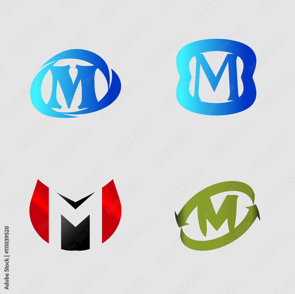 Abstract M round logo design template. Vector creative symbol
Abstract M round logo design template. Vector creative symbol