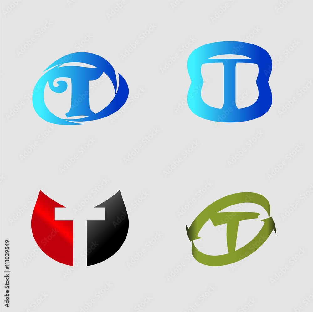 Letter T Logo vector alphabet design element template
