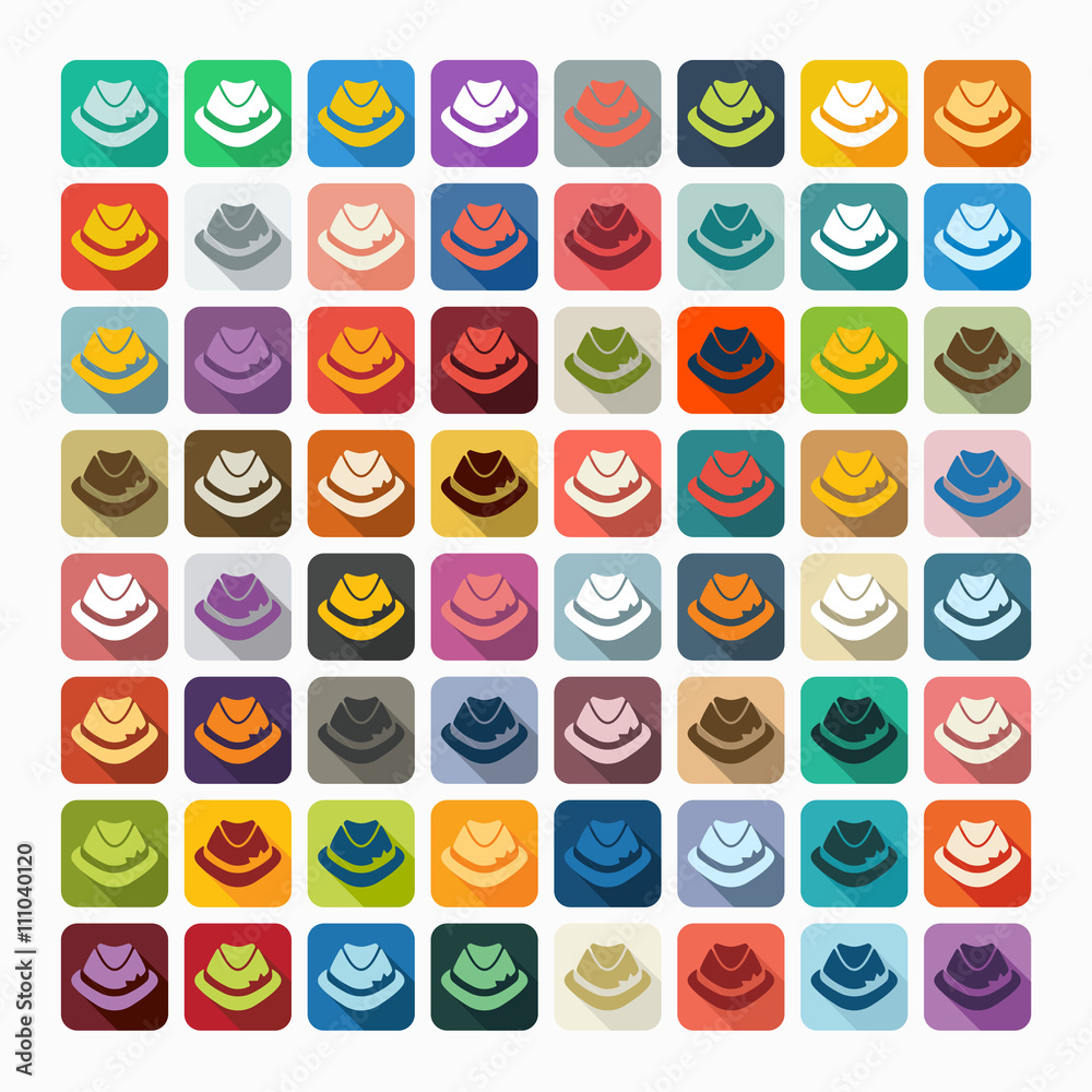 Flat design: hat Flat design: hat