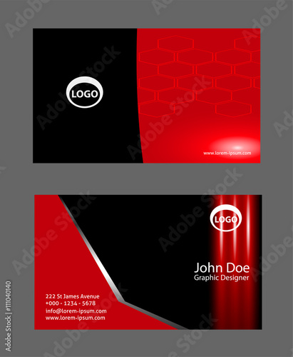 Abstract professional and designer business card template
