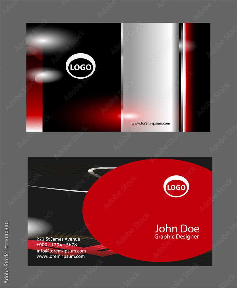 Naklejka premium Professional business card set or visiting card set 