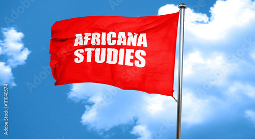 africana studies, 3D rendering, a red waving flag