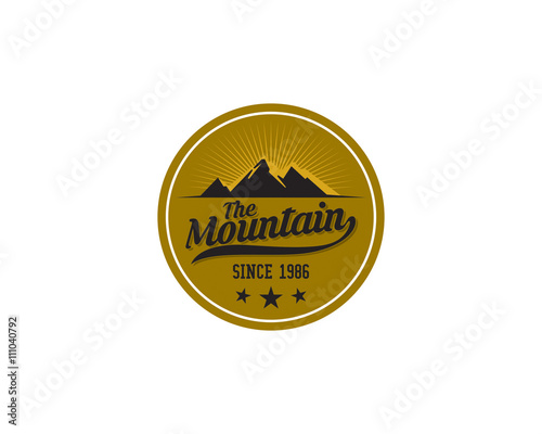 Mountains Outdoor Clothing Vintage Vector