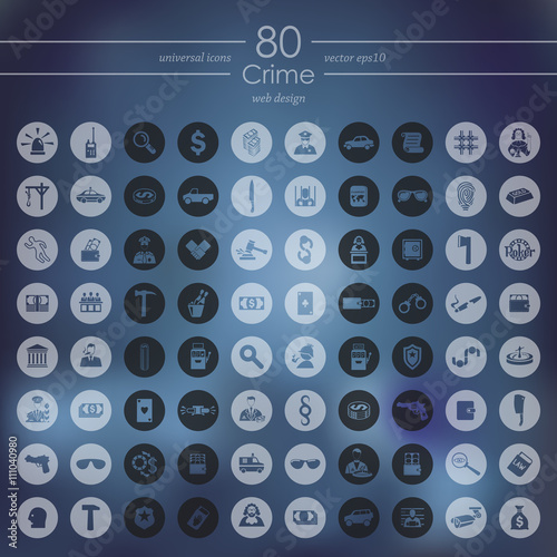 Set of crime icons