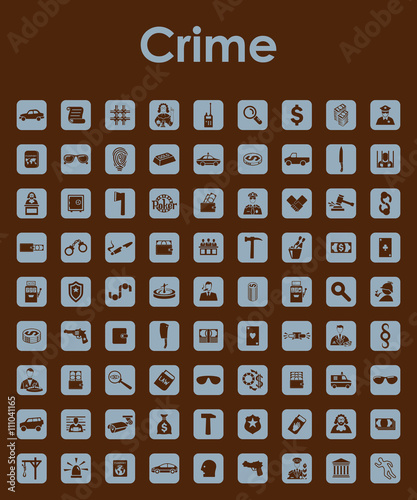 Set of crime simple icons