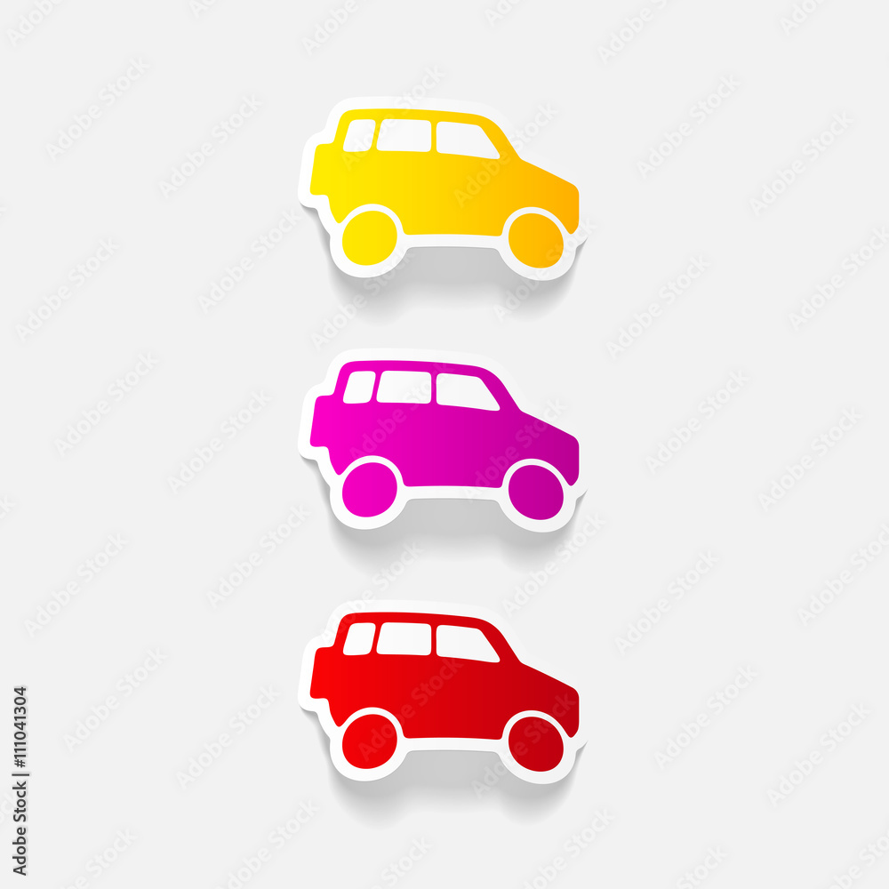 Fototapeta premium realistic design element: car SUV