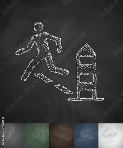 escape icon. Hand drawn vector illustration