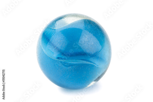 a piece of a blue marble ball