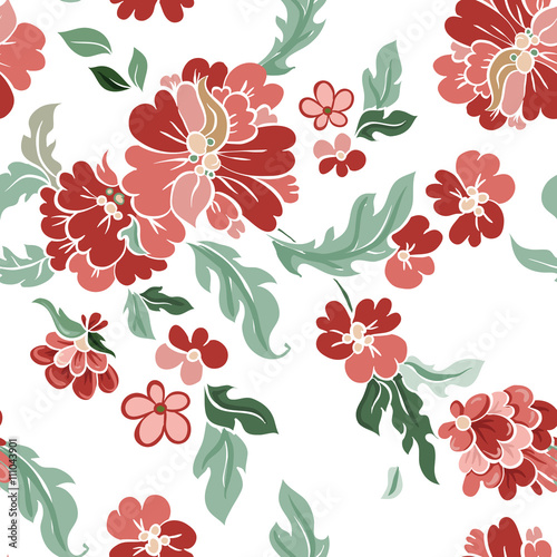 Fototapeta Naklejka Na Ścianę i Meble -  Beautiful floral seamless pattern .