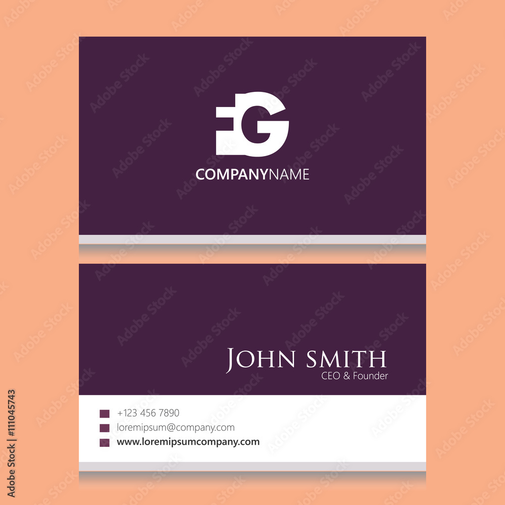 Fototapeta premium FG Logo | Business Card Template | Vector Graphic Branding Letter Element Combination | White Background Abstract Design Colorful Object | Negative Space Style