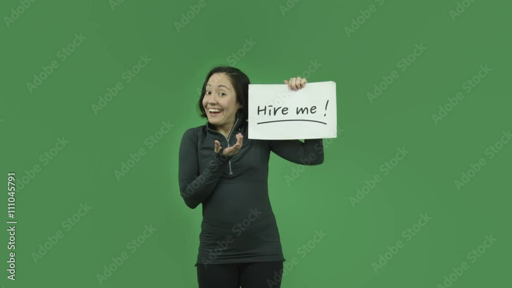 caucasian sporty girl isolated on green screen unemployed looking for work caucasian sporty girl isolated on green screen unemployed looking for work