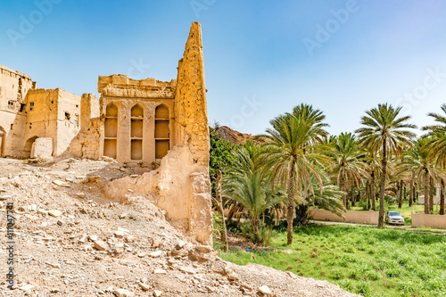 Adobe houses of Oman at Al-Katmeen in Nizwa, Dakhiliya, Oman. photo