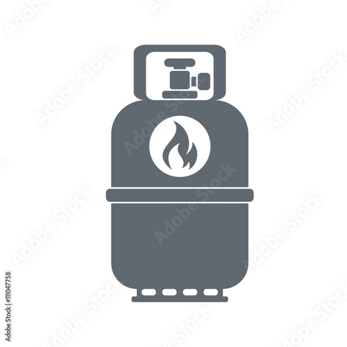 Camping gas container icon on white background