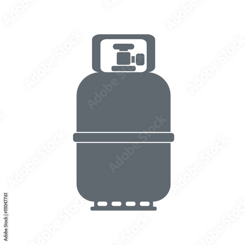 Camping gas container icon on white background