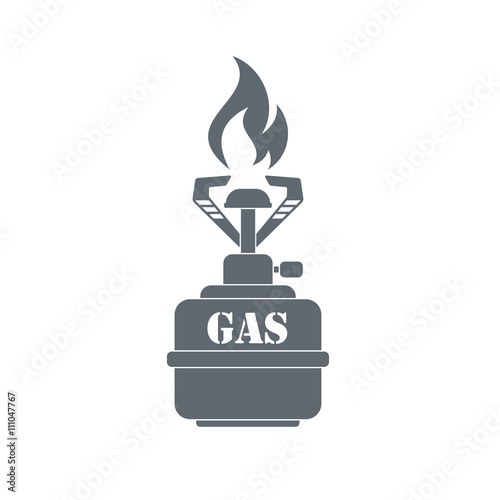 Camping stove icon vector