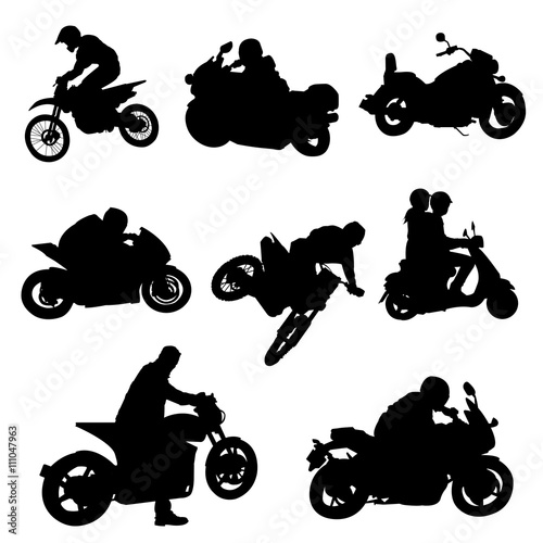 motorcycle/ オートバイ.シルエット