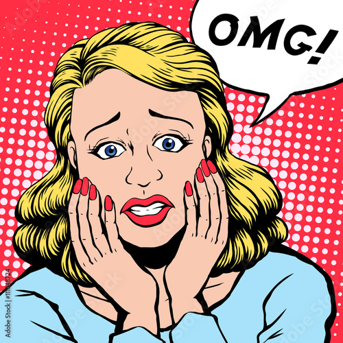 woman says OMG