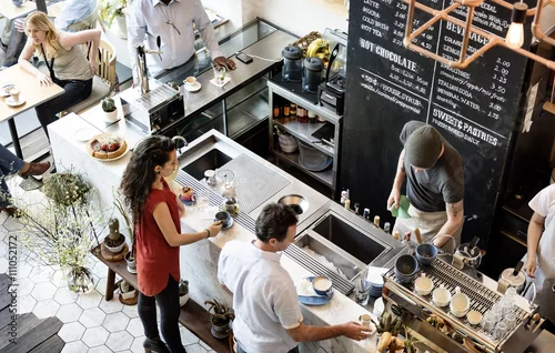 Obraz Kawiarnia Bar Licznik Cafe Restauracja Relaks Concept