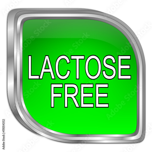 Lactose free Button - 3D illustration