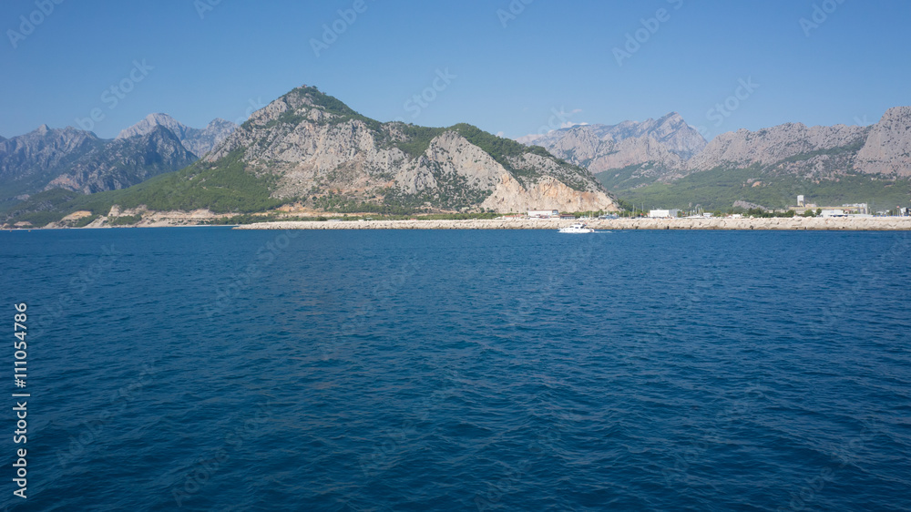 Mediterranean seaside, harbor of Antalya