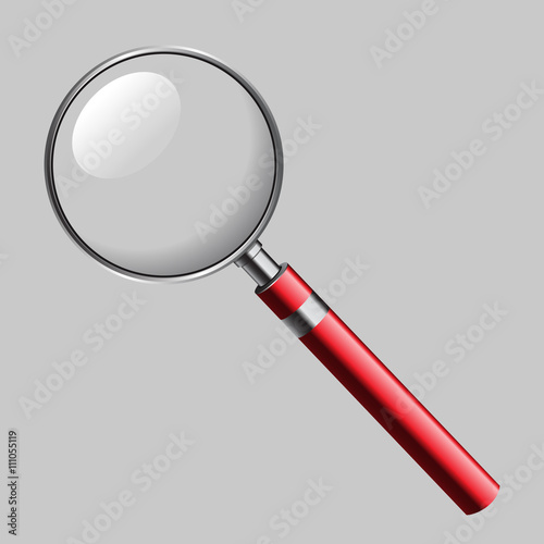 realistic vector magnifying glass